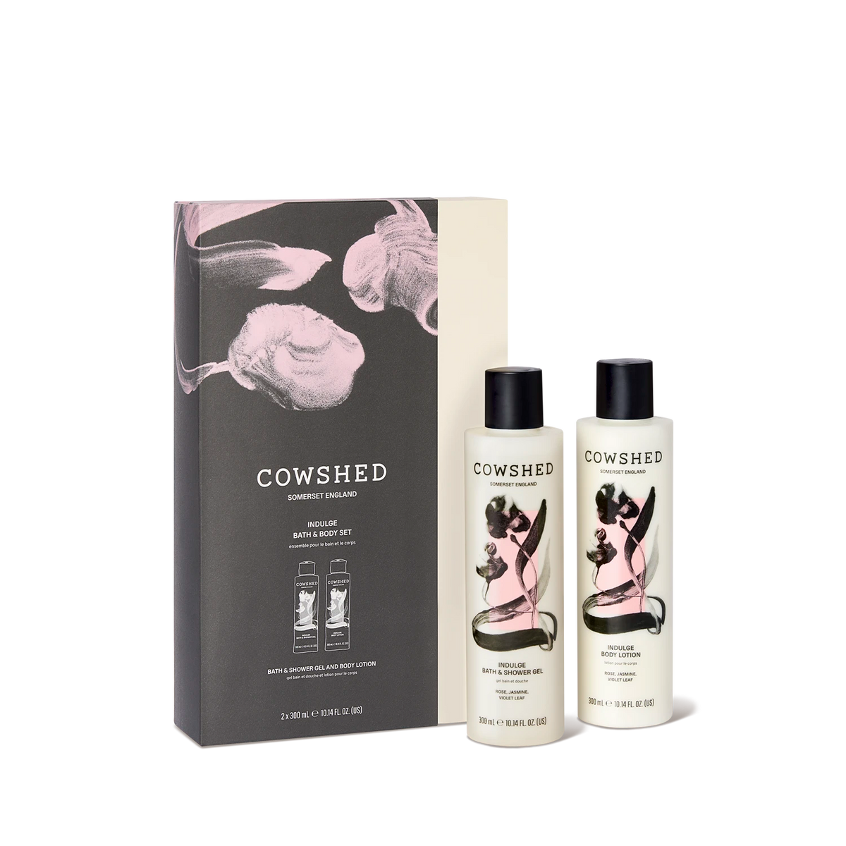 Indulge Bath & Body Gift Set - Rose, Jasmine, Violet Leaf