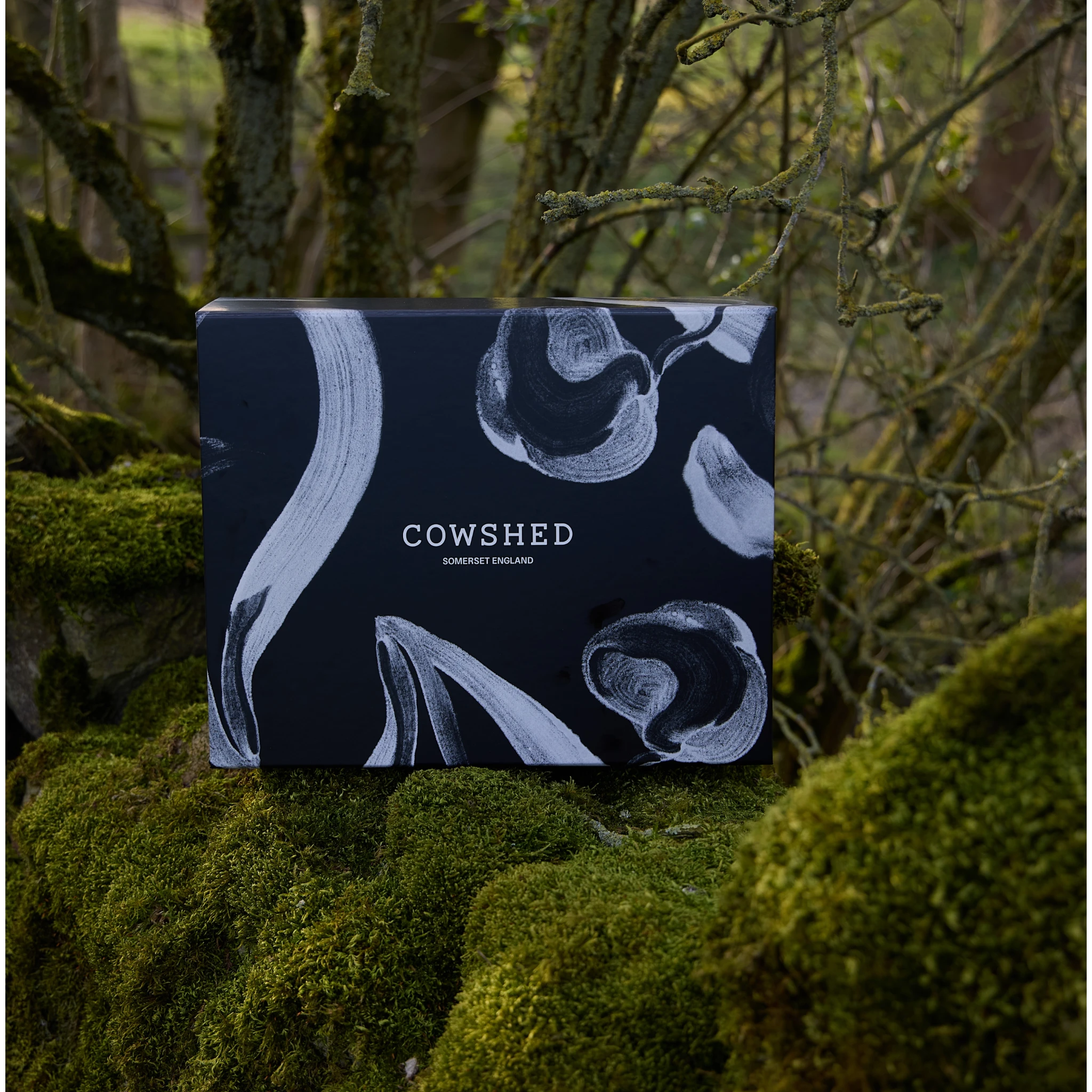 Cowshed product packaging on a natural background