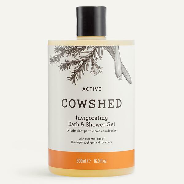 Cowshed 500ml large bath and shower gel bottle on a white background