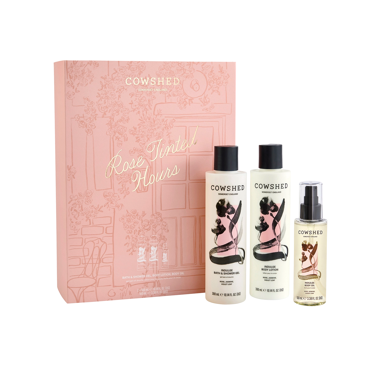 Rose Tinted Hours Gift Set - Rose, Jasmine, Violet Leaf