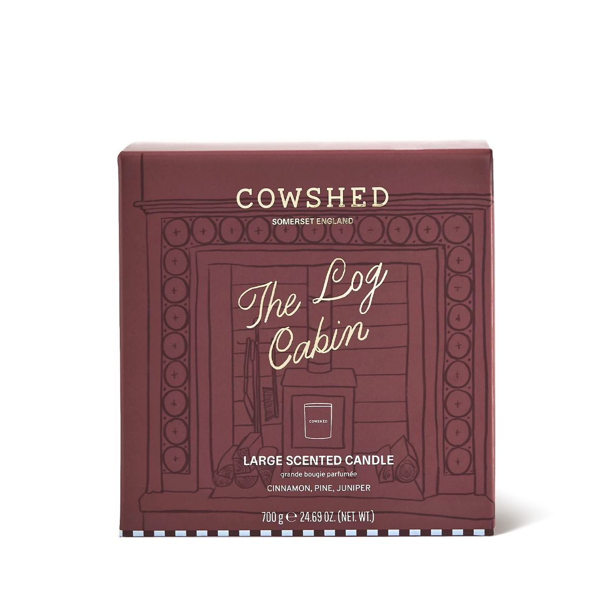 The Log Cabin Winter Large Candle - Cinnamon, Pine, Juniper