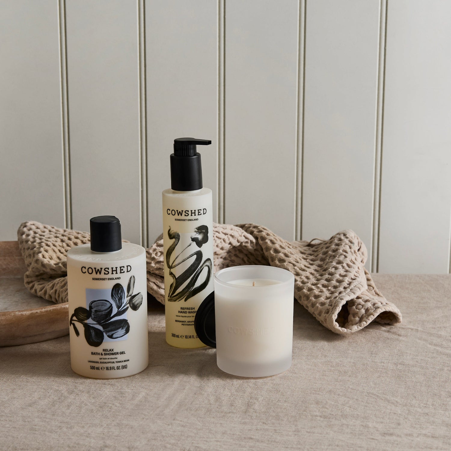 Trio of best selling Cowshed products