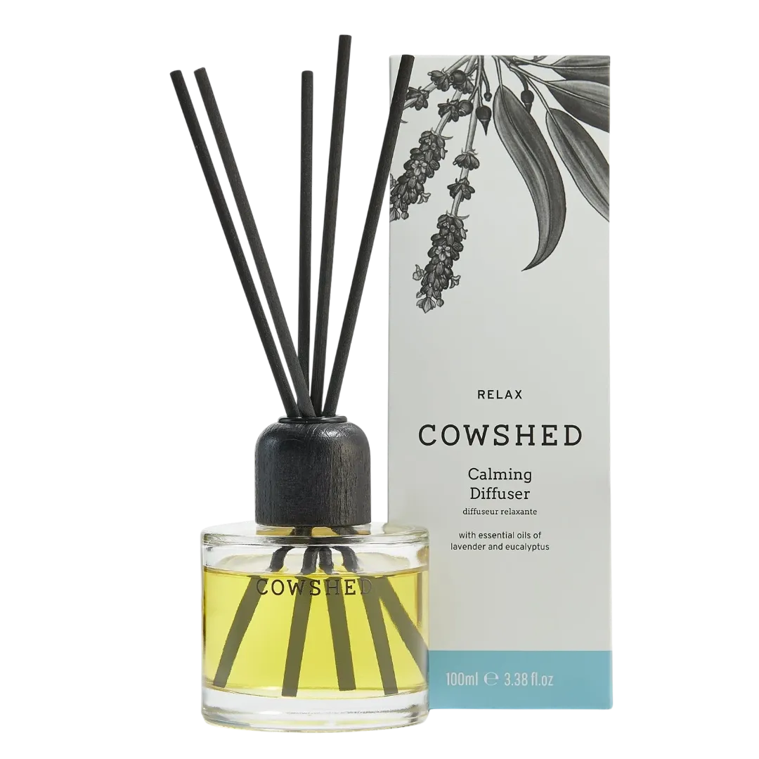 Cowshed diffuser with packaging on a white background