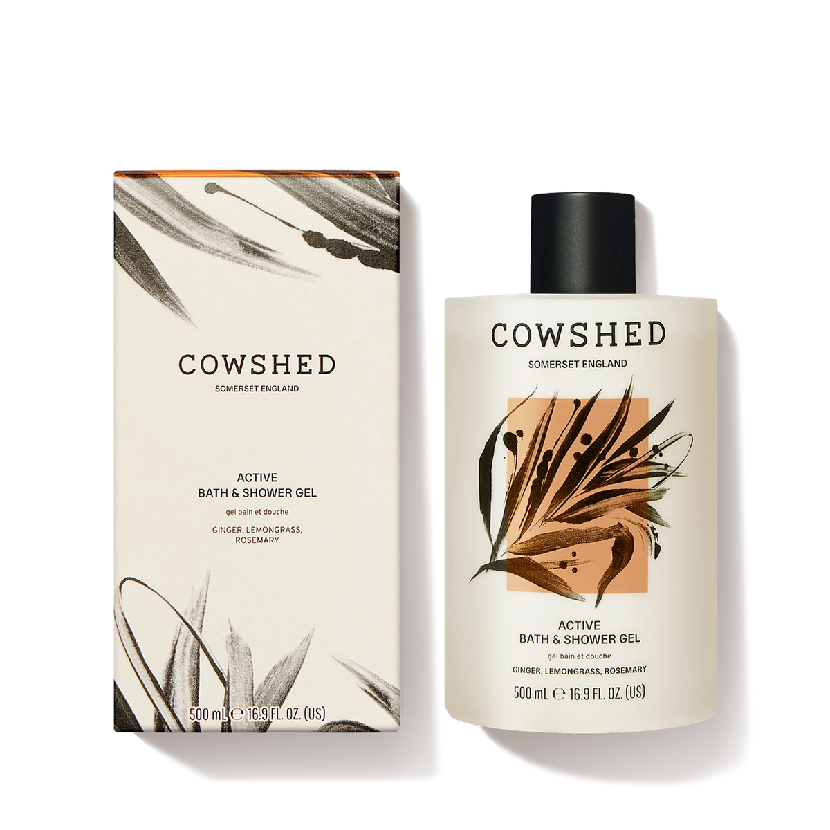 Active Bath & Shower Gel - Lemongrass, Ginger, Rosemary