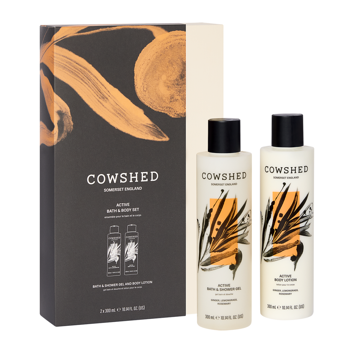 Active Bath & Body Gift Set Lemongrass Ginger Rosemary