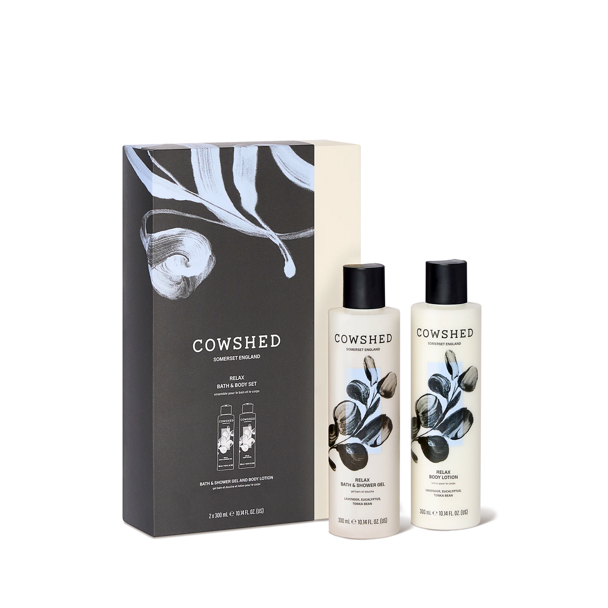 Relax Bath & Body Gift Set - Lavender, Eucalyptus, Tonka Bean