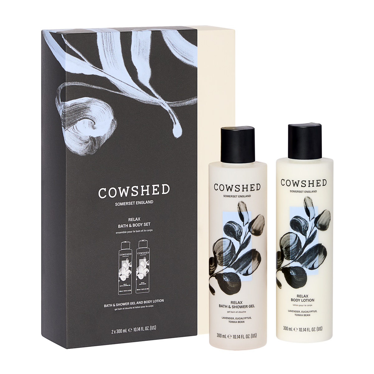 Relax Bath & Body Gift Set Lavender Eucalyptus Tonka Bean