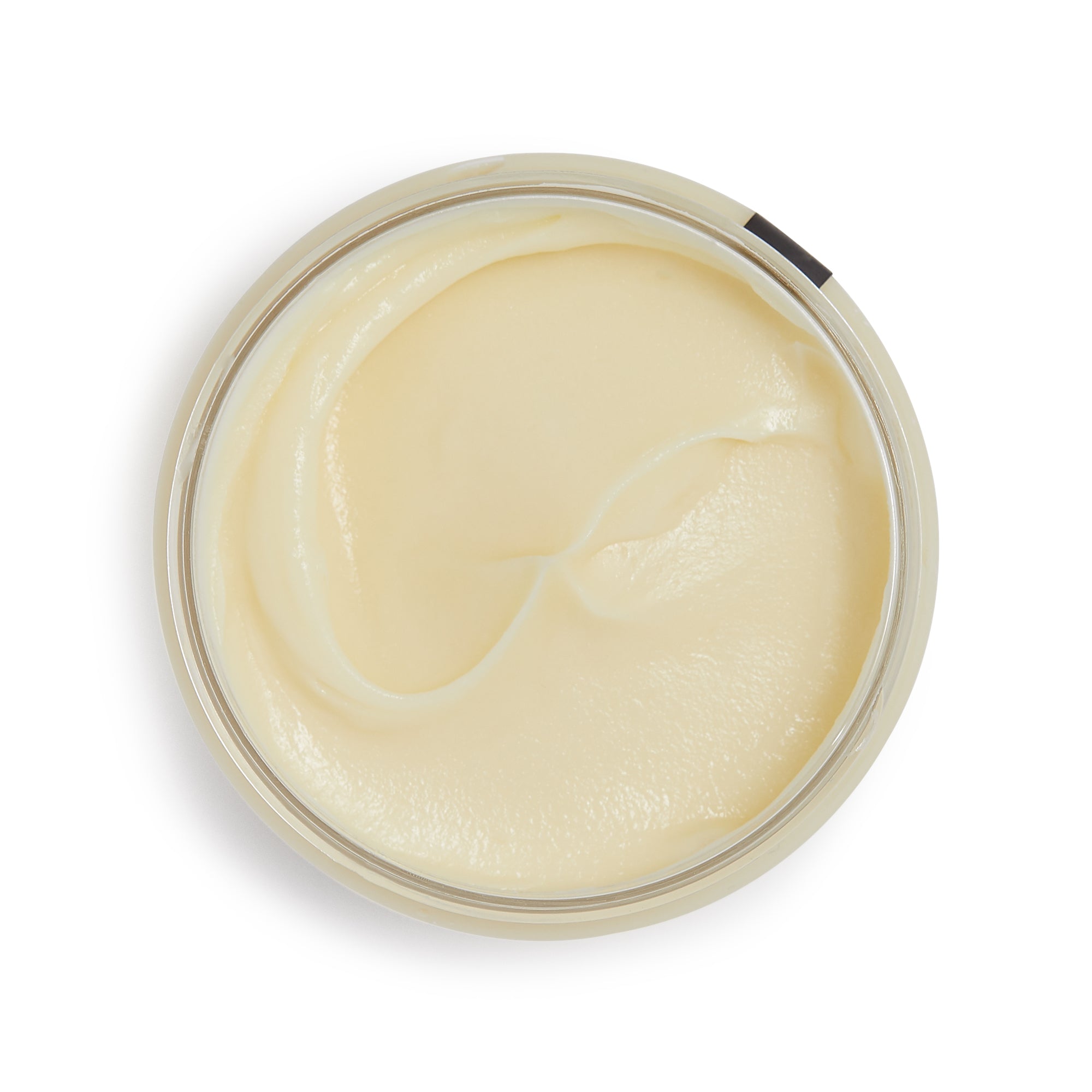 Jar of cream on a white background