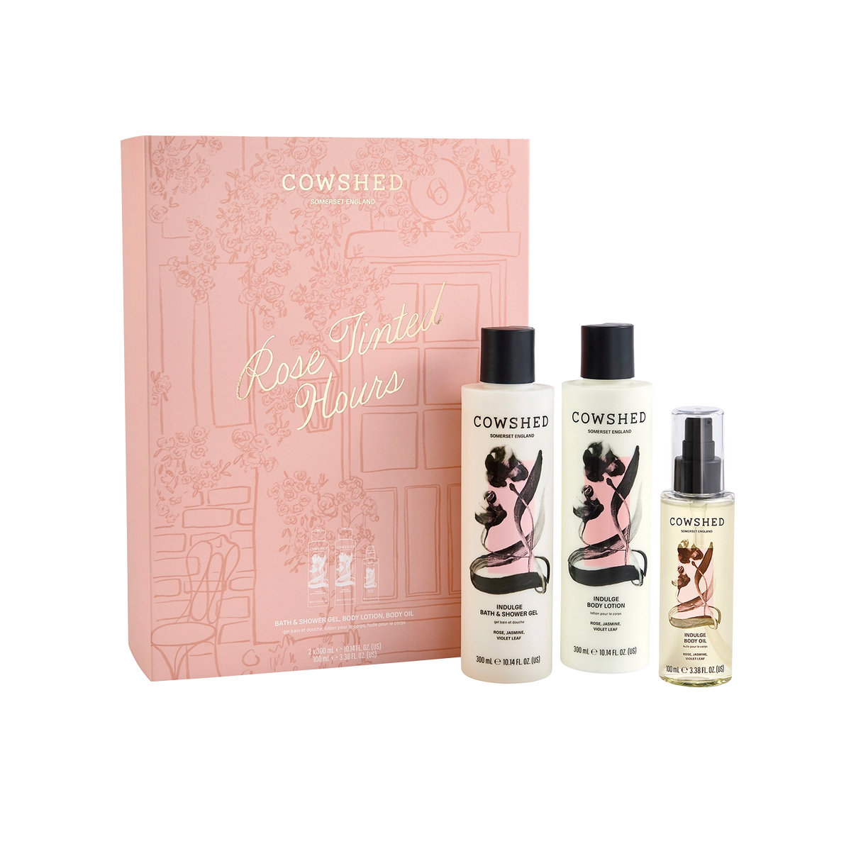 Rose Tinted Hours Gift Set - Rose, Jasmine, Violet Leaf