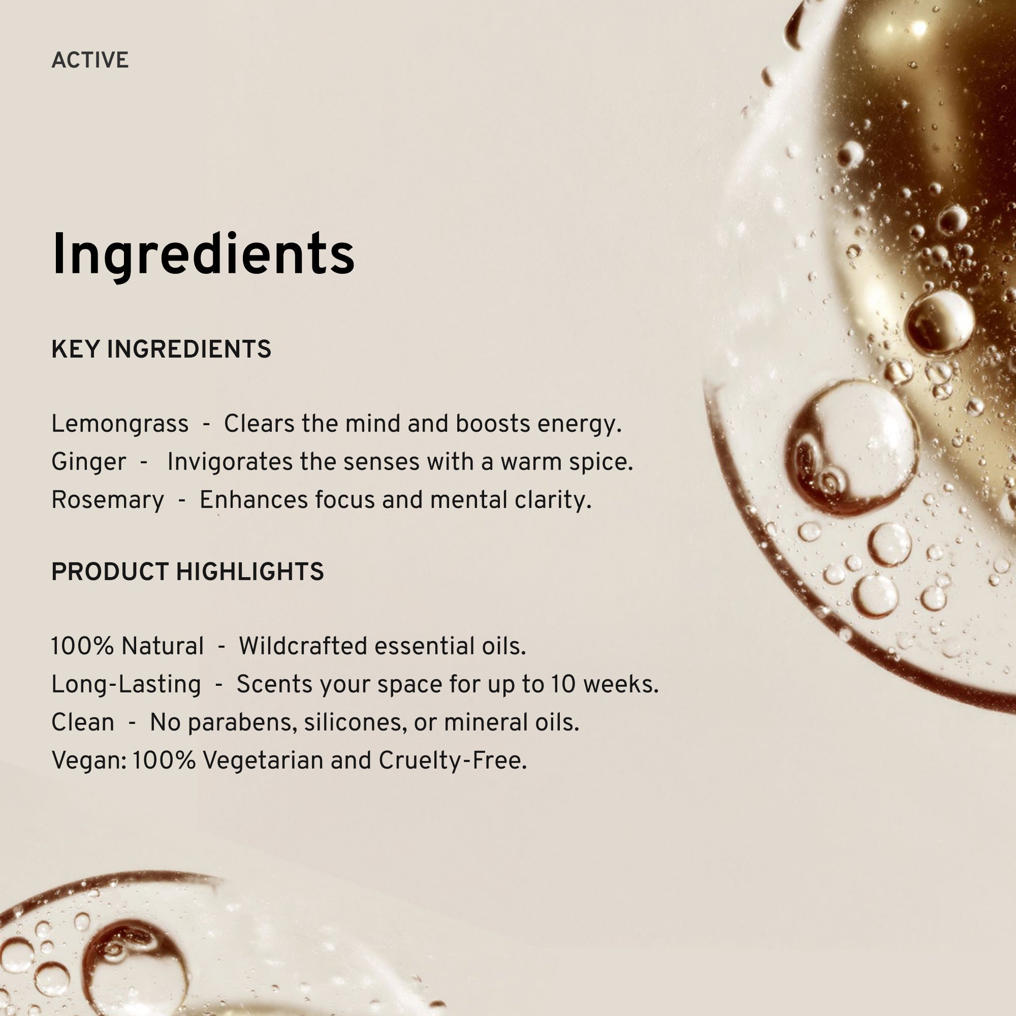 Active Lemongrass & Ginger Reed Diffuser
