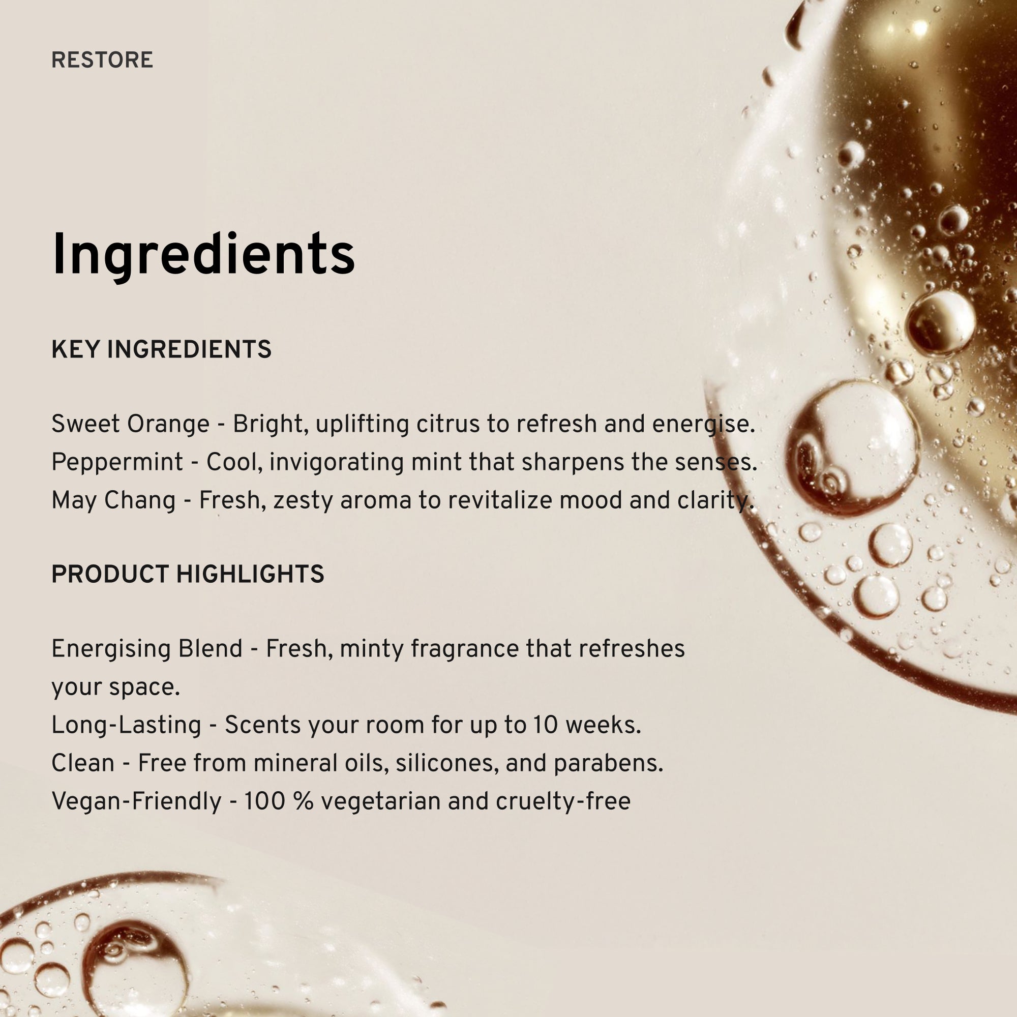 Restore Sweet Orange & Peppermint Reed Diffuser